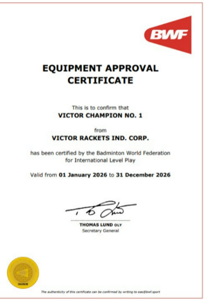 VICTOR Champion No. 1 Feather Shuttlecock – Tournament Grade