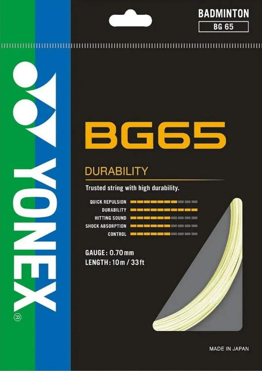 Yonex BG 65 Badminton String – High-Performance Gut