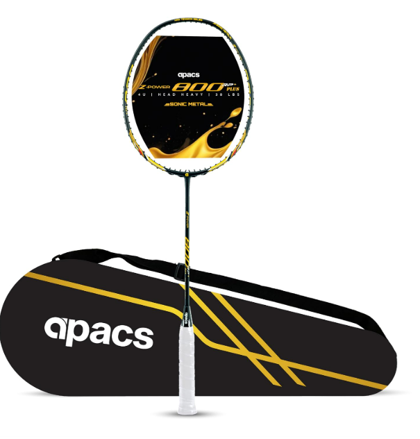 APACS Z POWER 800 RP+ BLACK - MATT UNSTRUNG 4U BADMINTON RACQUET