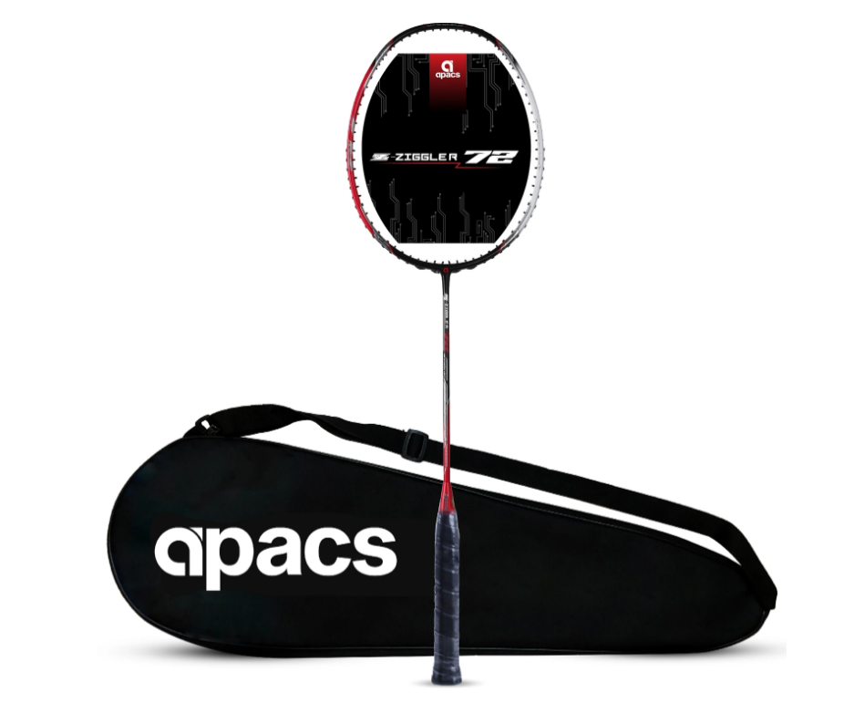 APACS Z-ZIGGLER 72 RED BLACK UNSTRUNG BADMINTON RACQUET