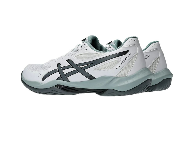 ASICS GEL-ROCKET 12 (M) - WHITE/STEEL GREY BADMINTON SHOE