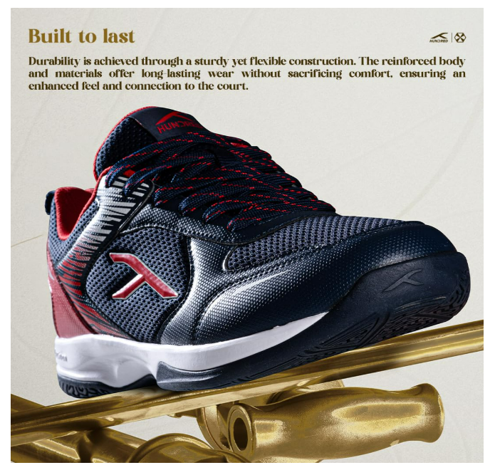 HUNDRED COURT STAR PRO BADMINTON SHOES NAVY/RED/WHITE