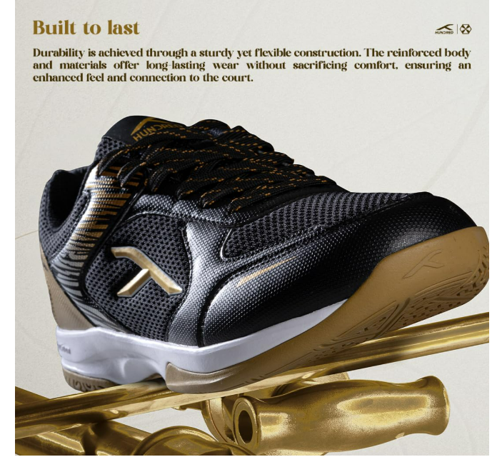 HUNDRED COURT STAR PRO BADMINTON SHOES BLACK/GOLD