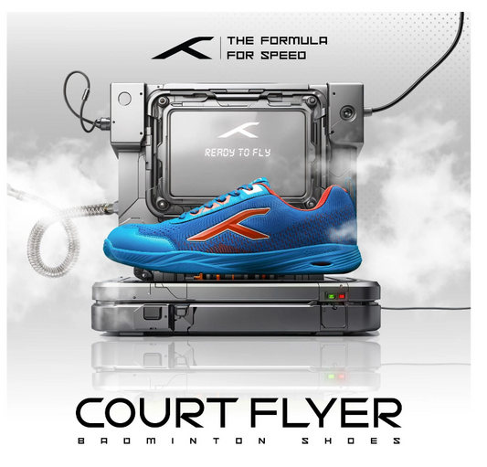 HUNDRED COURT FLYER BADMINTON SHOES BLUE/ORANGE