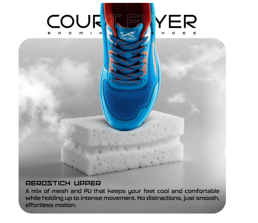 HUNDRED COURT FLYER BADMINTON SHOES BLUE/ORANGE