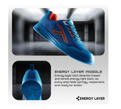 HUNDRED COURT FLYER BADMINTON SHOES BLUE/ORANGE