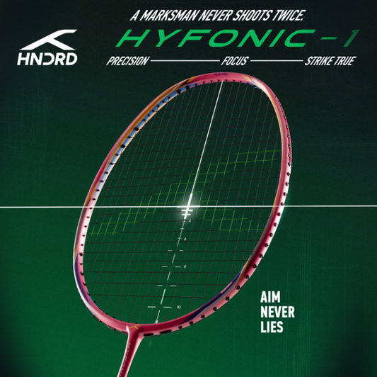 HUNDRED HYFONIC 1 - 5U UNSTRUNG BADMINTON RACQUET (PINK)