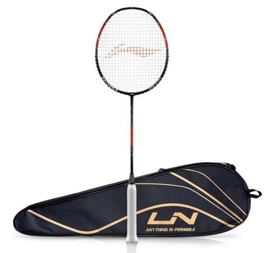 LI-NING AXFORCE TIGER BADMINTON RACQUET (BLACK/RED)