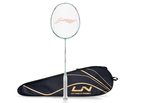 LI-NING AXFORCE TIGER BADMINTON RACQUET (LT BLUE/NAVY) -5U