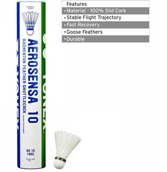 Yonex AS10 Feather Badminton Shuttles White/S2