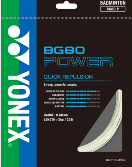 Yonex BG80 Power Badminton String White