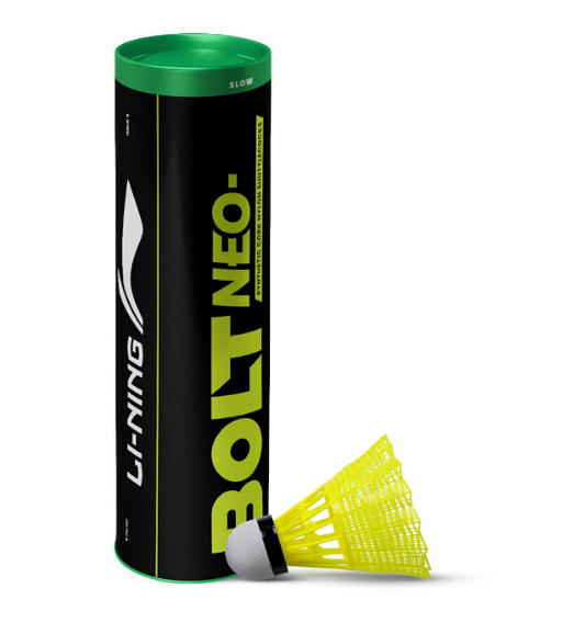 Li-Ning Bolt Neo (6 in 1) Nylon Badminton Shuttlecocks (Yellow)