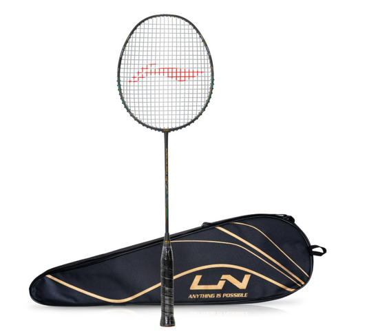 Li-Ning G-Force Superlite Max 10 Badminton Racquet (Dark-Grey/Gold/Teal)