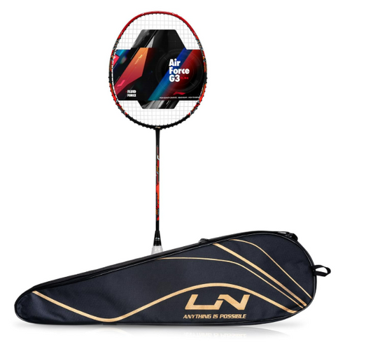 Li-Ning Air Force 77 G3 Unstrung Badminton Racquet (Black/Red/Orange)