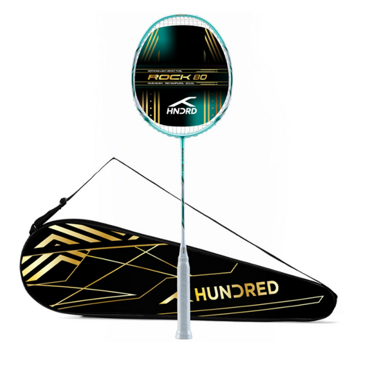 Hundred Rock 80 Unstrung Badminton Racquet (Aqua/White)