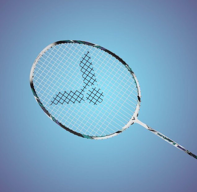 Victor Thruster-220HII Unstrung Badminton Racket ( White/ Light Blue) - 4U/G6