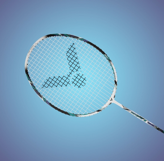 Victor Thruster-220HII Unstrung Badminton Racket ( White/ Light Blue) - 4U/G6