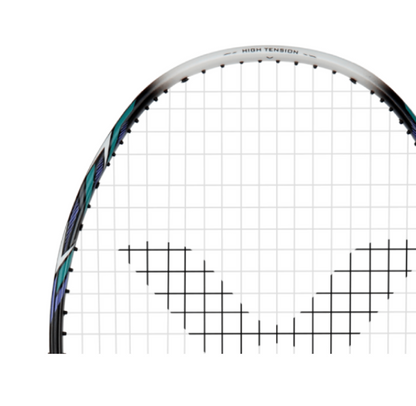 Victor Thruster-220HII Unstrung Badminton Racket ( White/ Light Blue) - 4U/G6