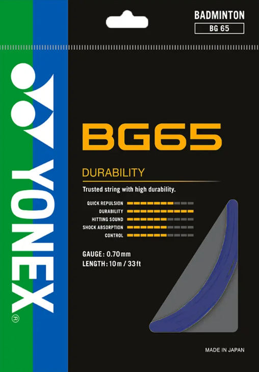 Yonex BG 65 Badminton String – High-Performance Gut