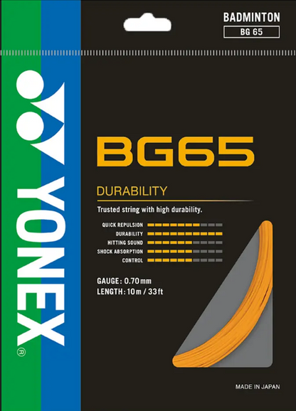 Yonex BG 65 Badminton String – High-Performance Gut