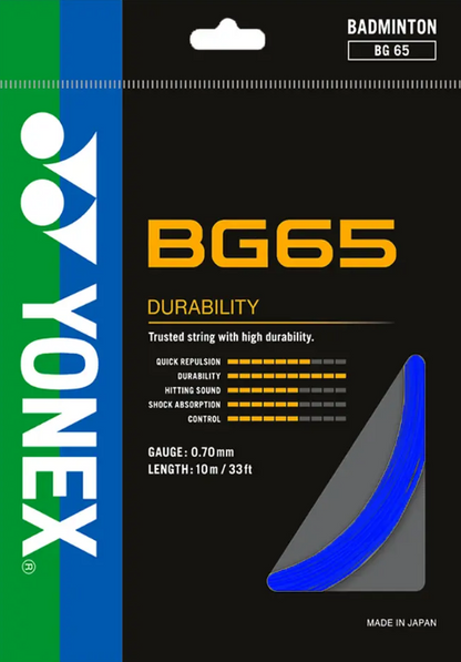 Yonex BG 65 Badminton String – High-Performance Gut