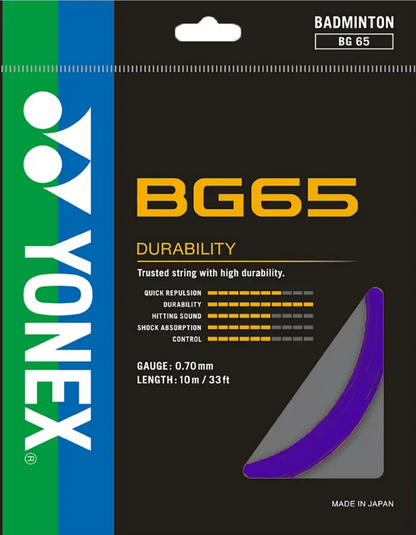 Yonex BG 65 Badminton String – High-Performance Gut
