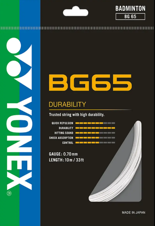 Yonex BG 65 Badminton String – High-Performance Gut