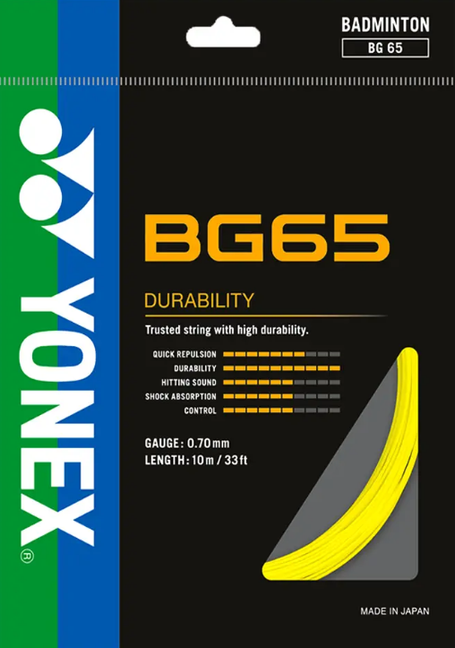 Yonex BG 65 Badminton String – High-Performance Gut