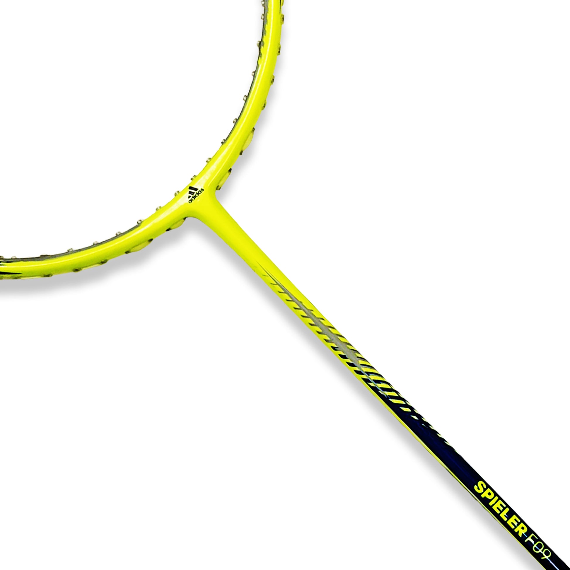 Buy Adidas Spieler F09 badminton racket, 5U G5, even balance, SMART carbon frame, medium flex, 28 lbs string tension, lightweight Adidas racket, control and speed, badminton gear for intermediate players, Adidas F09 online, professional badminton racket, Adidas badminton equipment, best Adidas racket