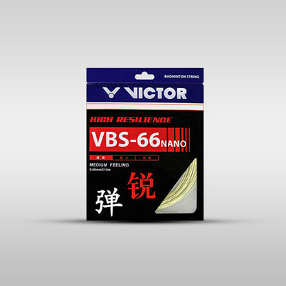 Victor VBS-66N High Resilience Badminton String – 0.66mm Medium Feel, Made in Japan, 10m (8 Colours)
