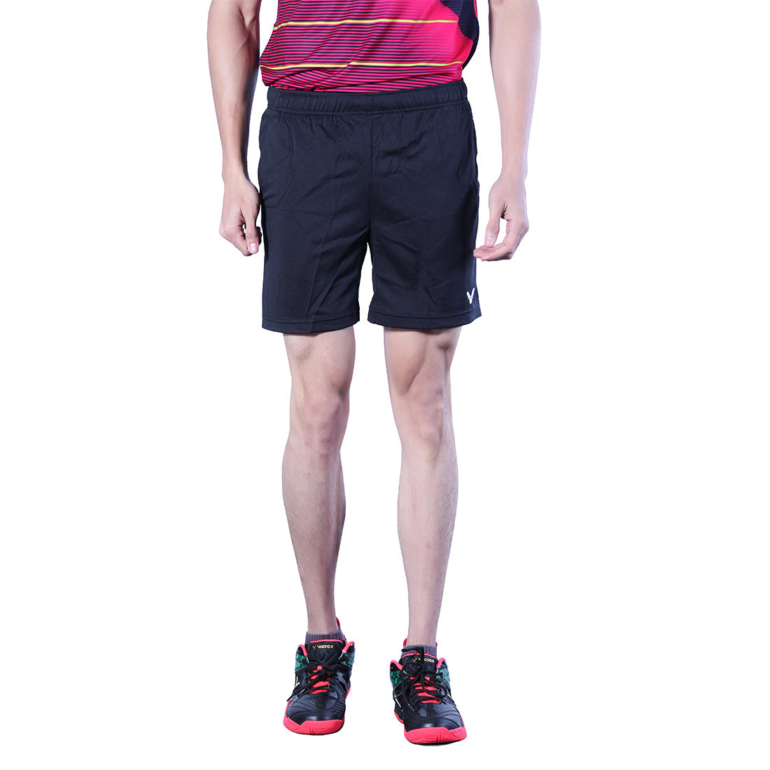 tournament badminton shorts, Victor black/grey shorts, Perfect Dry fabric, quick-dry sports shorts, lightweight badminton apparel, breathable polyester shorts, men’s sports shorts, flexible tournament wear, indoor badminton shorts, moisture-wicking shorts, breathable sportswear, durable badminton shorts, court wear shorts, performance sportswear, training shorts