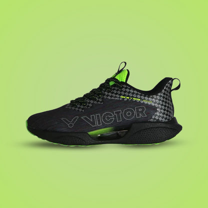 Victor LZJ shoes, ENERGYMAX running shoes, badminton training shoes, professional sports shoes, TPU sole trainers, breathable mesh footwear, lace-up court shoes, VSR rubber grip, athletic shoes for men, anti-slip sole design, durable sports sneakers, shock absorbing midsole, badminton performance shoes, lightweight running sneakers, resilient EVA shoes