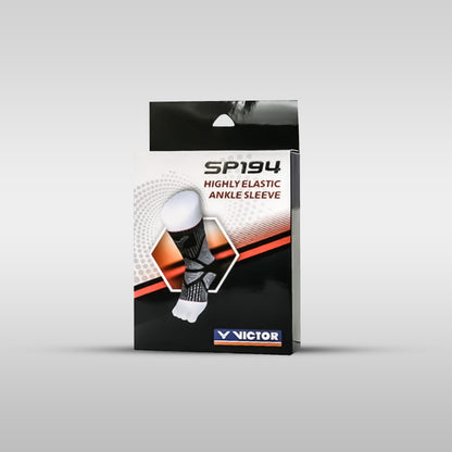 Victor SP-194 Highly Elastic Ankle Sleeve – Two-Way Compression, Breathable (Black, M / L / XL)
