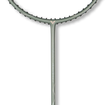 Victor Auraspeed 3200, ARS-3200 racket, silver badminton racket, beginner badminton racket, slightly head-light racket, medium flex badminton racket, graphite resin shaft, fast swing racket, defensive play racket, 4U G5 Victor racket, lightweight racket, Victor training racket, ARS badminton series, Victor racket for speed, cream grey design racket