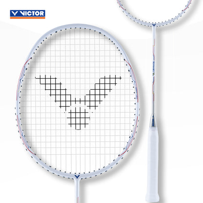 Victor Drivex 1L A, lightweight badminton racket, 5U 6U racket Victor, slightly stiff racket, even balance racket, graphite resin build, beginner/intermediate racket, Victor control racket, badminton racket under 24 lbs tension, training racket Victor, easy handling badminton gear, Drivex series racket, compact swing racket, 76 grommets racket, flexible shaft badminton racket
