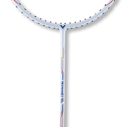 Victor Drivex 1L A, lightweight badminton racket, 5U 6U racket Victor, slightly stiff racket, even balance racket, graphite resin build, beginner/intermediate racket, Victor control racket, badminton racket under 24 lbs tension, training racket Victor, easy handling badminton gear, Drivex series racket, compact swing racket, 76 grommets racket, flexible shaft badminton racket
