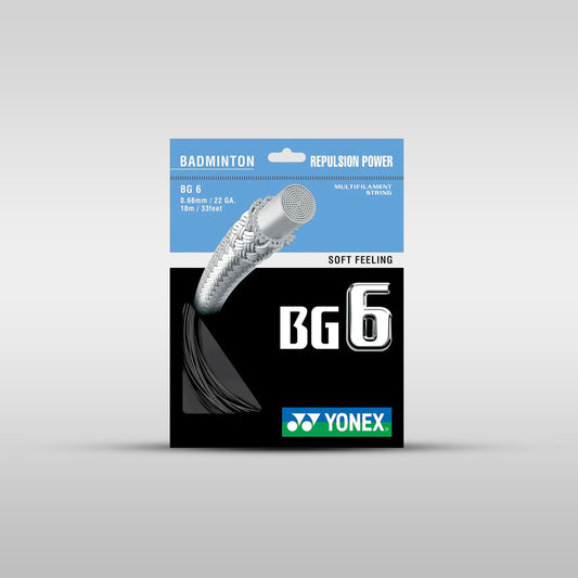 Yonex BG 6 Badminton String – 0.66mm High Repulsion, Made in Japan, 10m