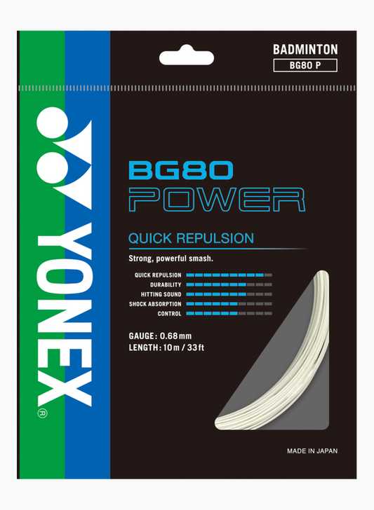Yonex BG 80 Power Badminton String (White)