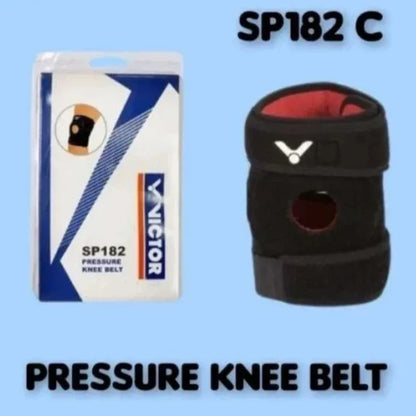 Victor knee belt, knee joint support, pressure knee strap, patella compression gear, badminton knee protector, neoprene knee brace, adjustable sports knee wrap, joint pain relief, lightweight knee support, flexible knee band, black and blue knee strap, athletic knee brace, sports injury knee support, muscle recovery belt, meniscus relief gear